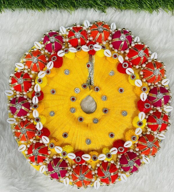 Designer Yellow Laddu Gopal Dress With Pagdi - Image 4