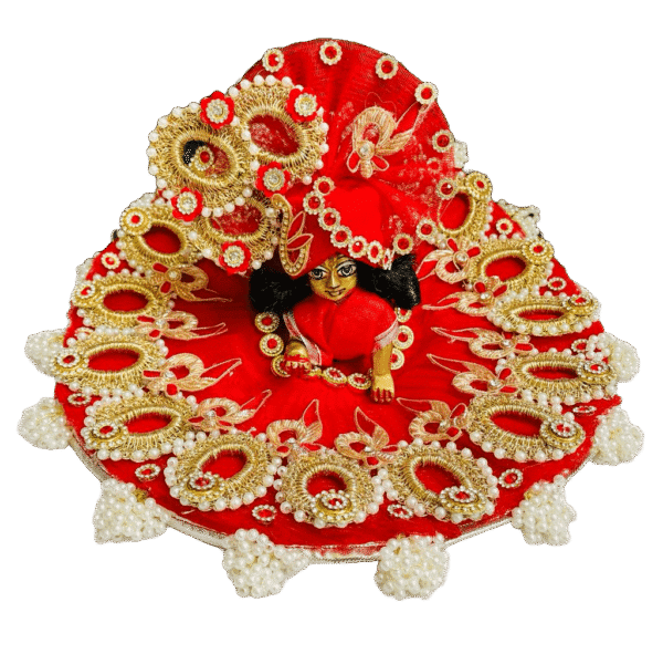 Red Laddu Gopal Dress